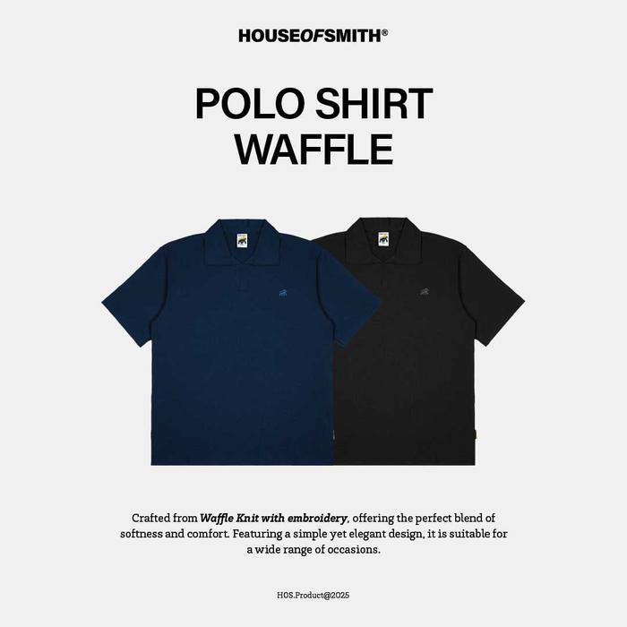 Promo House Of Smith Kaos Polo Pria Waffle - Polo Shirt Original