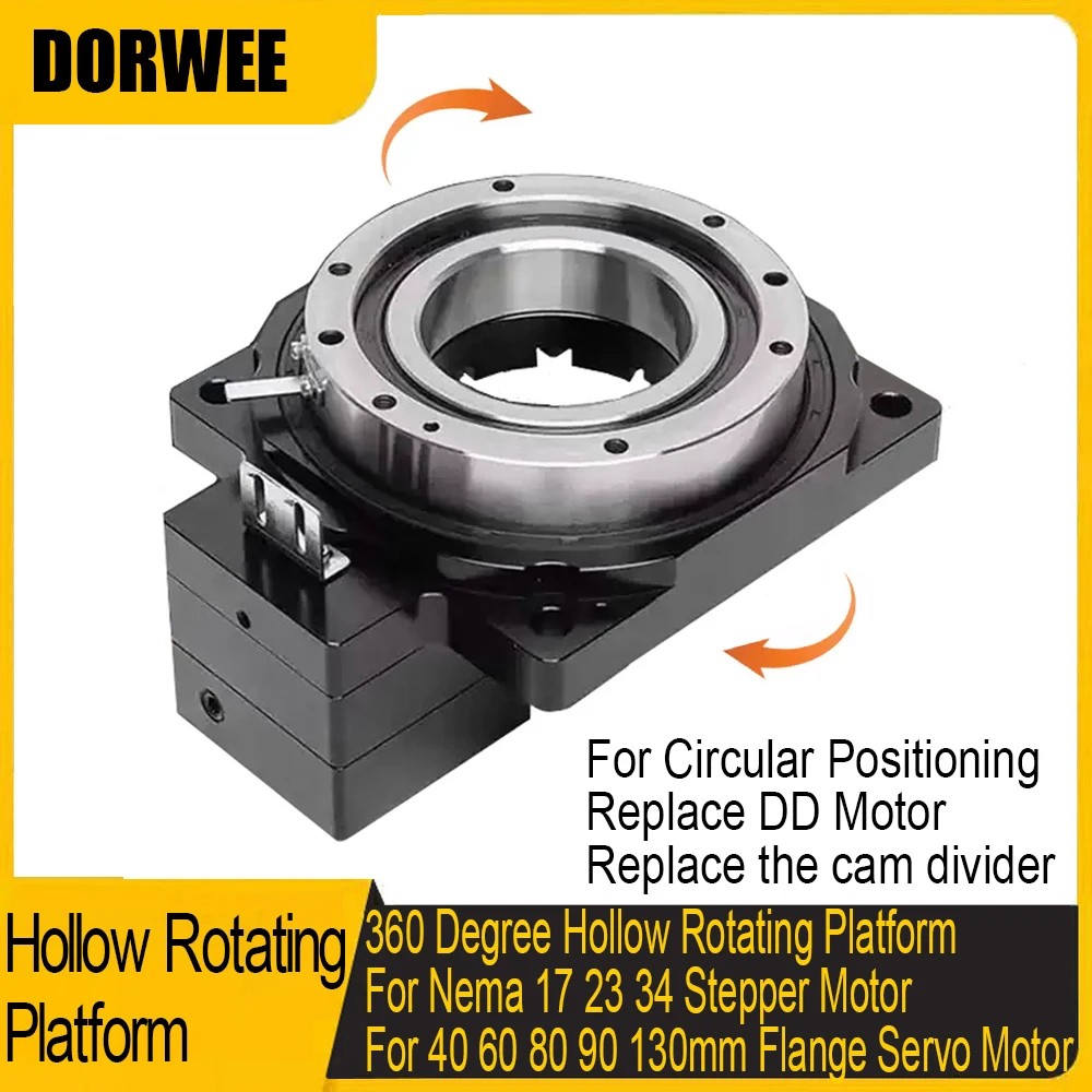 CNC Hollow Rotating Platform Ratio 5-200:1 4 Axis 5 Axis R Axis High Precision Replace Cam indexer/