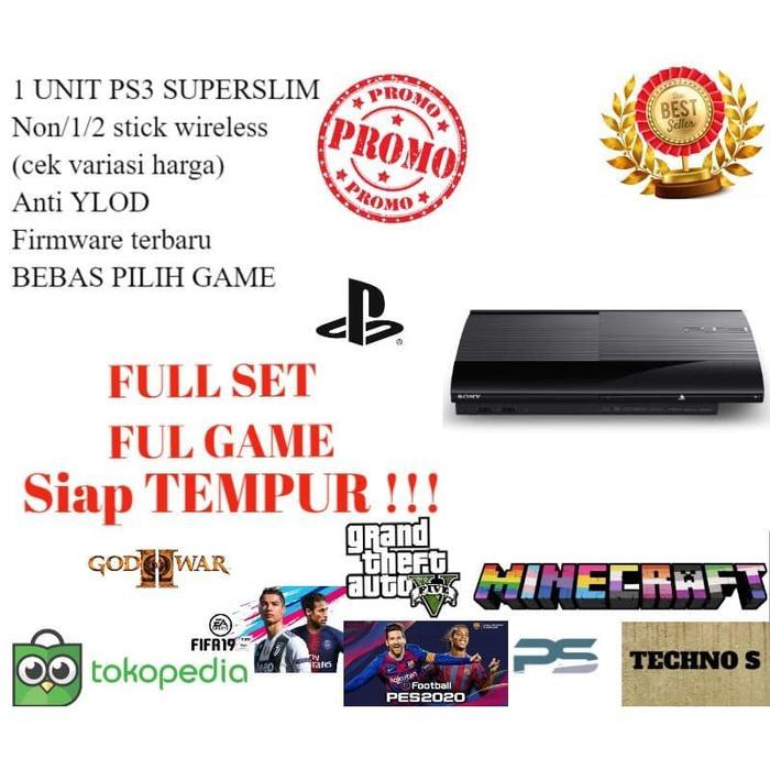 PS3 Super Slim 500 GB Full Game / PS3 Superslim 500GB / PS 3 Super Slim 500GB / PS 3 Superslim 500GB