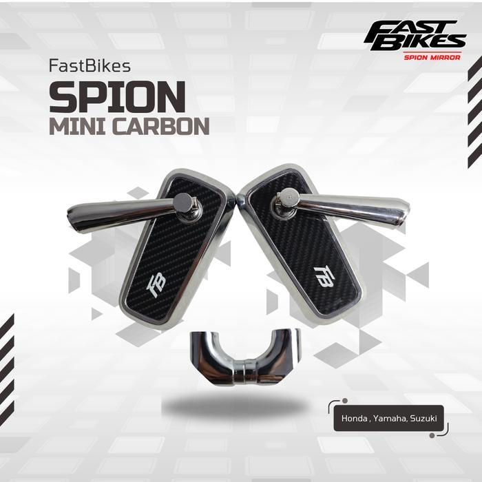 TERLARIS SPION ORIGINAL FASTBIKES KACA SPION VARIASI CHROME SPION MINI KARBON UNIVERSAL VARIO MIO