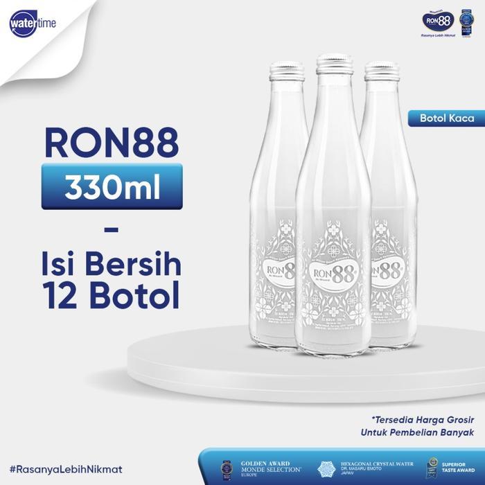 Ron88 330Ml Botol Kaca / Air Minum Mineral 330Ml 1 Dus = 12 Botol Kaca / Botol Beling