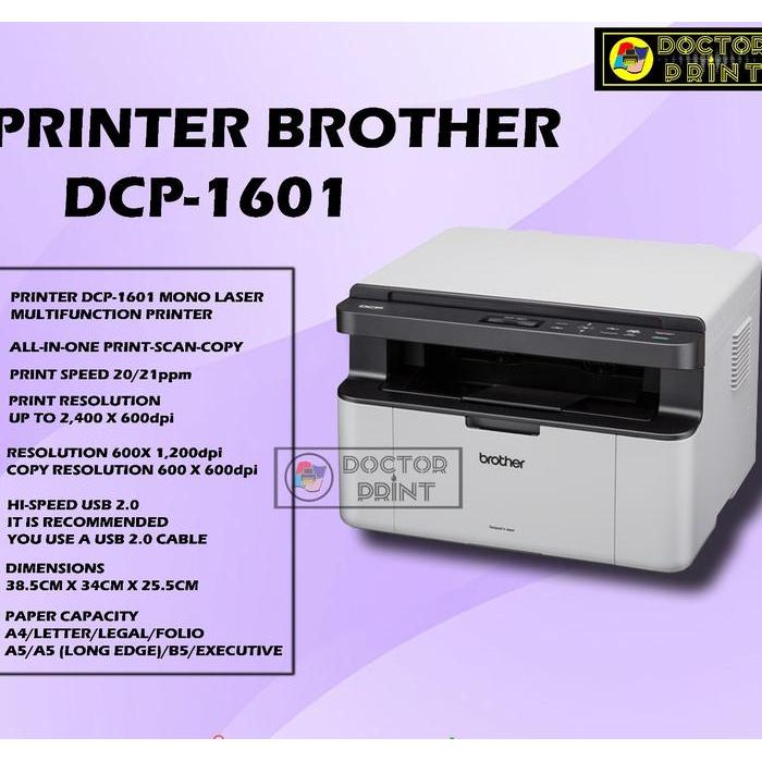 Printer Brother DCP-1601 Laser Mono Multifungsi - Printer Brother DCP-1601