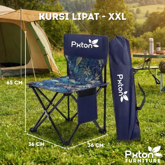 PXTON KURSI LIPAT CAMPING OUTDOOR PORTABLE KURSI GUNUNG BANGKU LIPAT GARANSI 5 TAHUN BAHAN KUAT