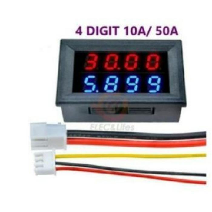 Digital Volt ampere meter 10A 50A 100A 200A 300A 4digit DC 0-100V - 08/2026