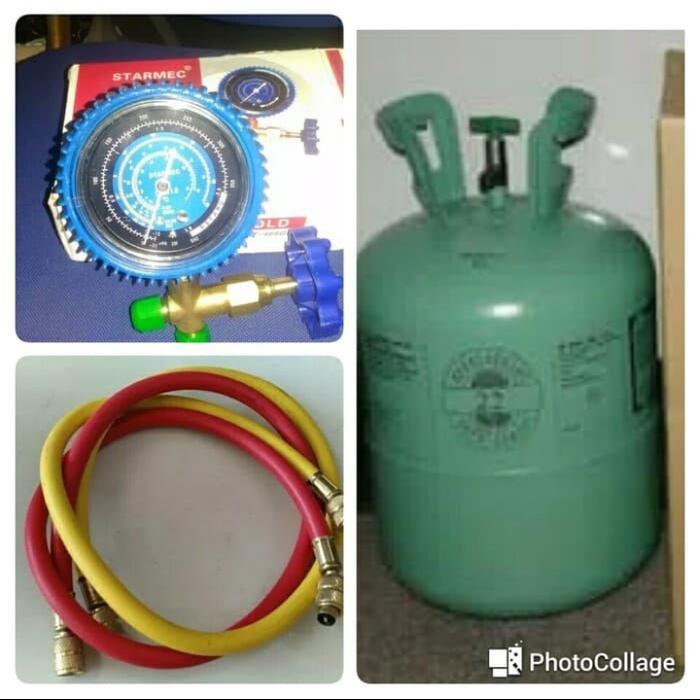 Paket isi freon sendiri R22 isi 1 kg free tabung tinggal pakai