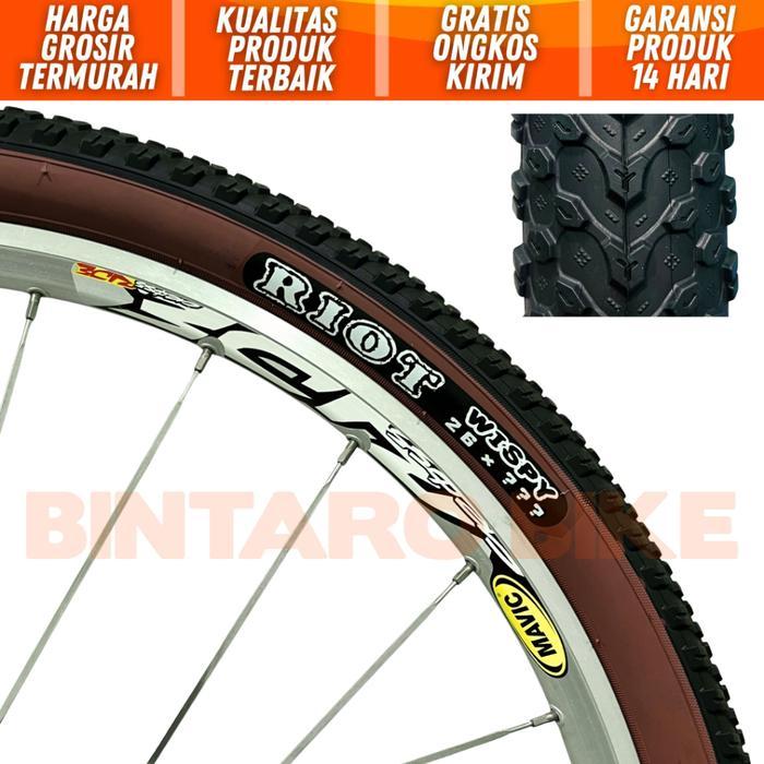 Ban Luar Sepeda Kalcer 26 X 2.125 Gumwall Tanwall Skinwall Wispy Riot Ban Sepeda Gunung Mtb Federal