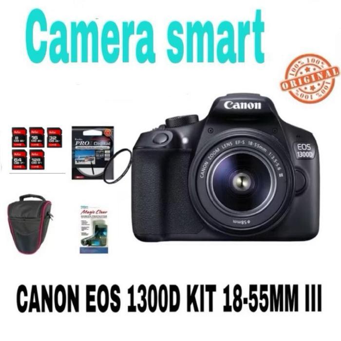 Canon Eos 1300D Kit 18-55Mmpaket Standar Boxbody Only Terbaru 