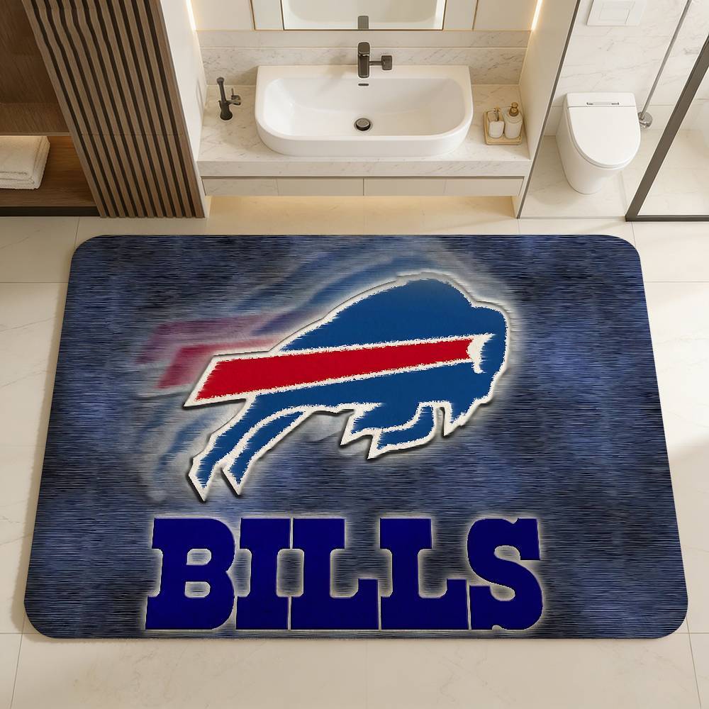 Cool B-Buffalo-B-BillS Bathroom Mat Anti-slip Absorb Water Long Strip Cushion Bedroon Mat Welcome