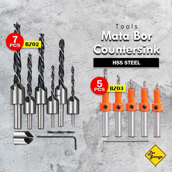 NEW Mata Bor Kayu Countersink Set HSS