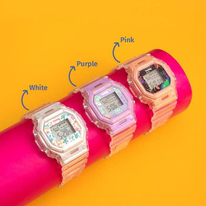 TERMURAH Paddy ID Jam Tangan Paddywatch G Series - Jam Tangan Rubber Digital Watch Putih Stopwatch