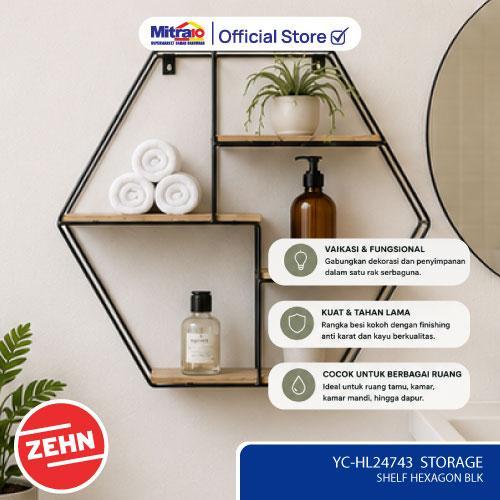 Rak Dinding Penymipanan Dekorasi Minimalis Zehn YC-HL24743 YC-HL24741 Hambalan Dekorasi Dinding Besi