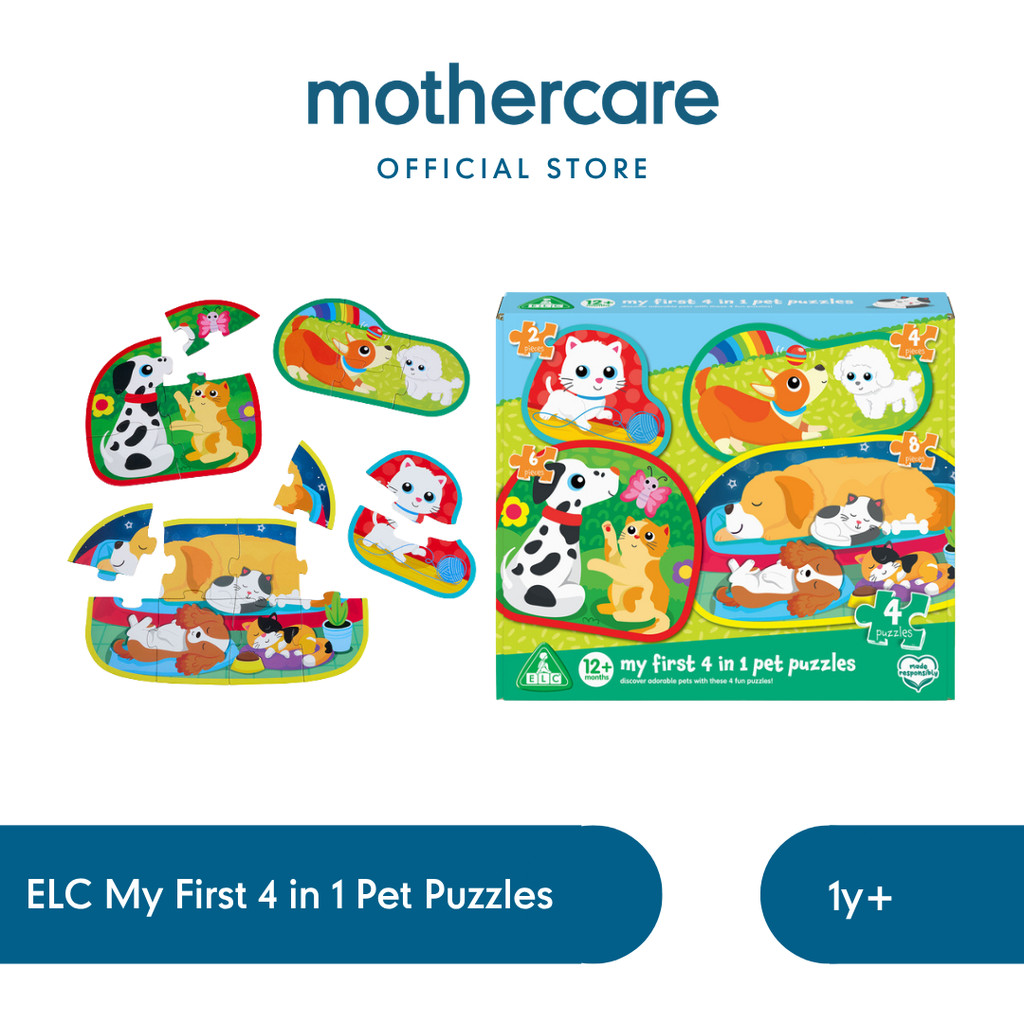 [NEW ARRIVAL] ELC My First 4 in 1 Dinosaur Puzzles - Mainan Edukasi Puzzle Stimulasi Anak Bayi  Bali