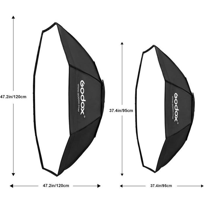 Godox Sb-Bw Sb-Bw120 Bw95 Octagon 120Cm 95Cm Softbox Bowens Mount For Studio Flash Lampu Lighting