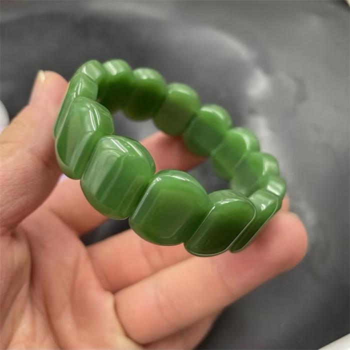 Gelang giok gelang tangan pria dan wanita tali elastis asli china Bracelets