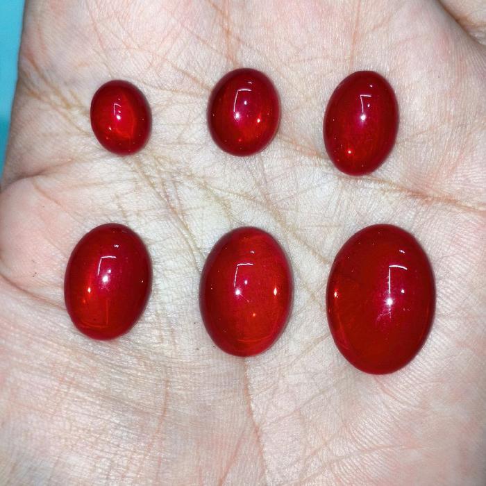 TERLARIS Batu Merah Siam Merah Delima Obsidian READY