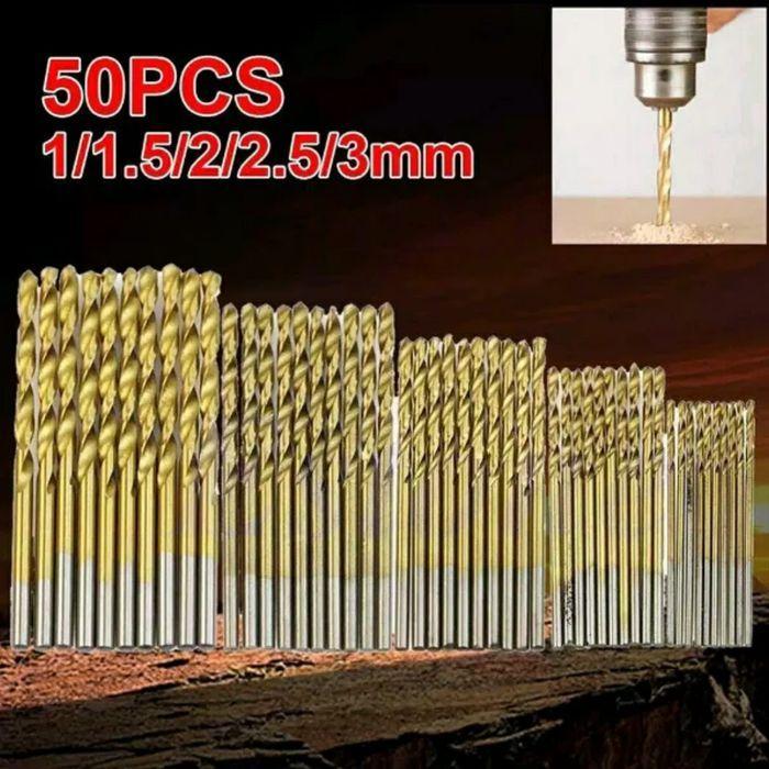 50pcs mata bor micro titanium coated mata drill dinamo mini grinder