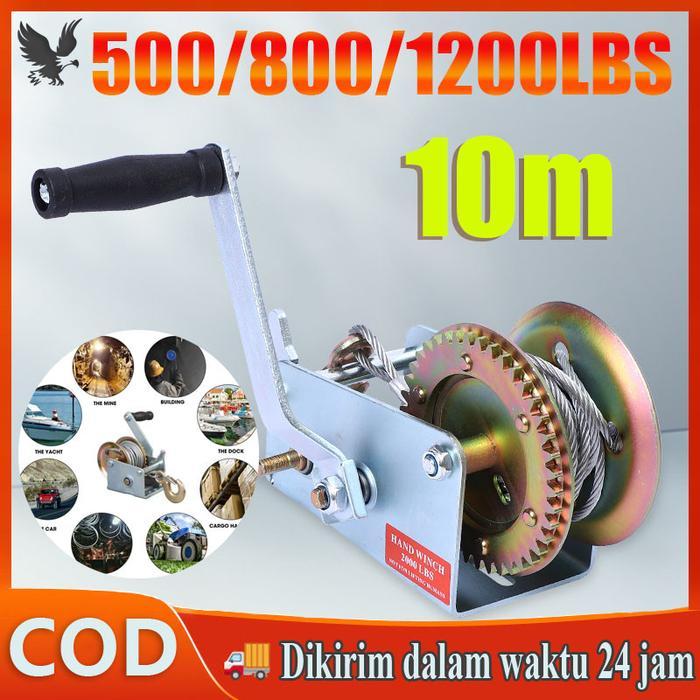 new 500/8001200LB Hand Winch 10M/Wire Rope Hand Winch Kualitas Tinggi Hand WinchHand Winch/Boat