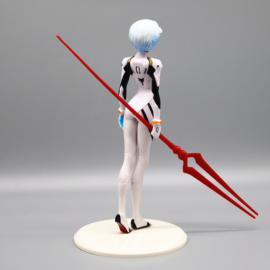 23Cm Neon Genesis Evangelion Ayanami Rei Figure Spear Of Longinus EVA Anime PVC Collectible Model
