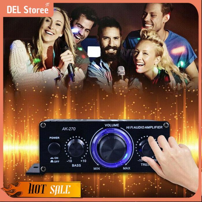 Lepy Audio Amplifier Mini Hifi Stereo Treble Bass Booster #Gratisongkir