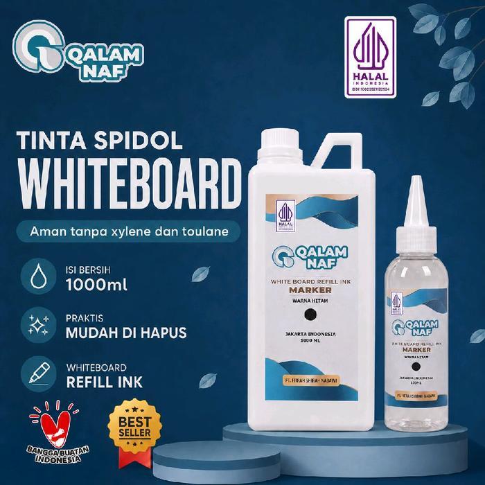 TERLARISS TINTA SPIDOL WHITEBOARD QALAM 1 LITER WARNA HITAM REFILL TINTA