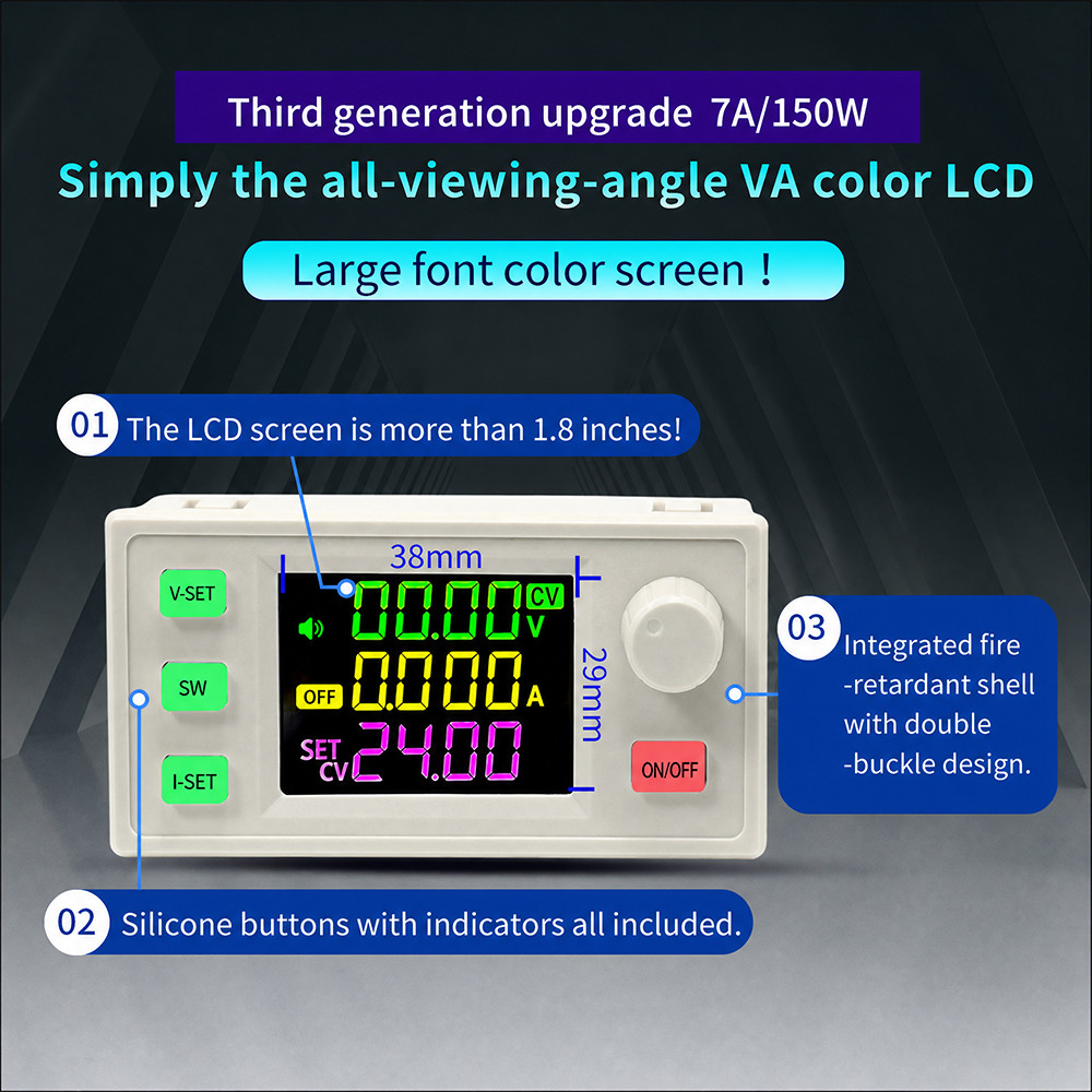 SK220X SK180X CNC DC STEP-UP/STEP-DOWN POWER SUPPLY CONSTANT VOLTAGE/CONSTANT CURRENT MPPT SOLAR