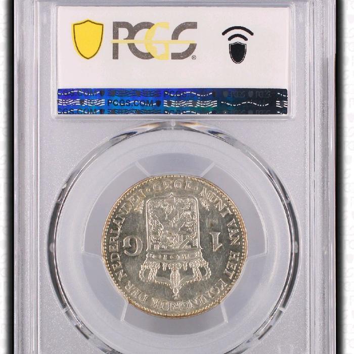 Flash Sale Koin Silver 1 Gulden Wilhelmina Tahun 1939 Netherlands Pcgs Au58 Koin Perak Era World War