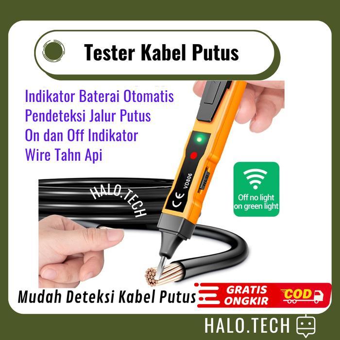 RELMARAMA Tespen Listrik Digital Cek Kabel Putus Testpen Otomatis Kelistrikan Listrik Tester Digital
