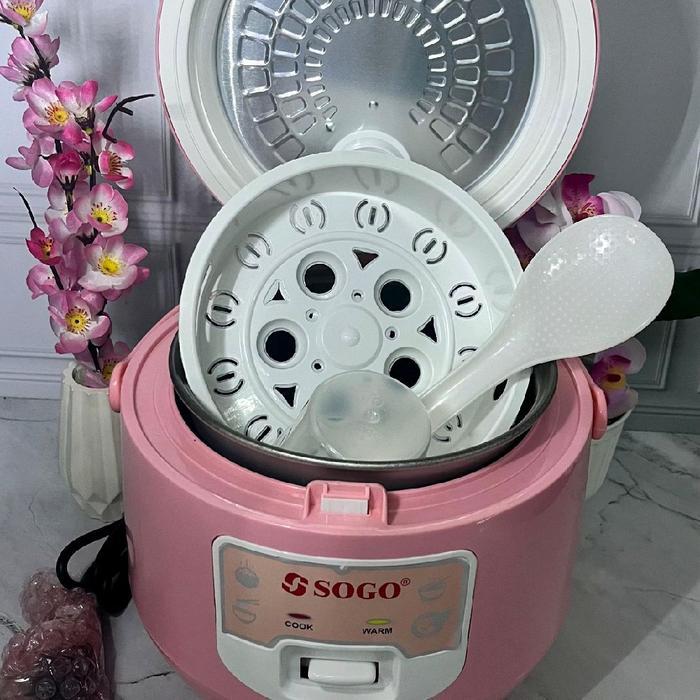 "" RICE COOKER SOGO SG-108 PINK 1.2L