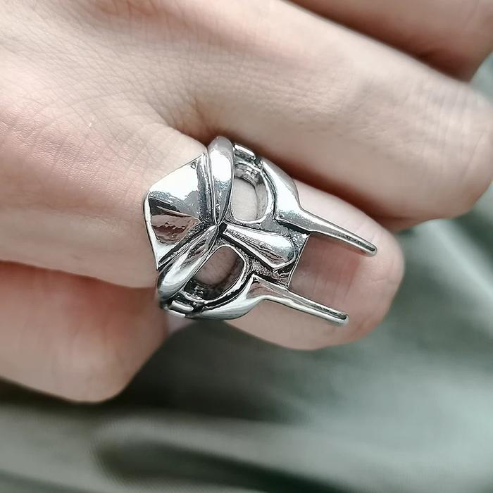 Fashion Hip Hop Mf Doom Mask Ring Men Gladiator Punk Egyptian Pharaoh Co