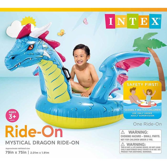 TERLARIS Pelampung Ban Renang Intex Dragon Ride On 57563