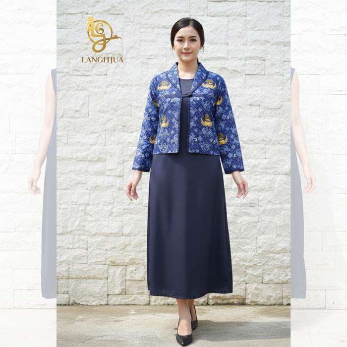 READY LANGITJUA - Baju Hamil Korpri Busui Friendly Blezer Bumil ASN Set Baju Hamil PNS Korpri Size S