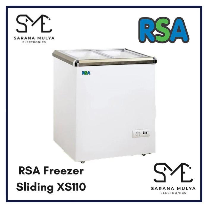 RSA CHEST FREEZER SLIDING100LITER CF110 - FREEZER CHEST SLIDING PEMBEKU 100LITER