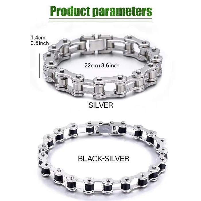 Gelang Tangan Rantai Titanium Pria Anti Karat Anti Luntur Gelang Rantai Motor Chain Bracelet /