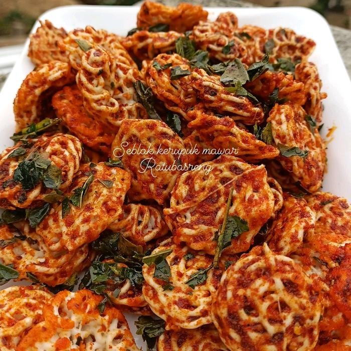 

New Seblak kerupuk mawar pedas 500 gram / Cemilan / Food