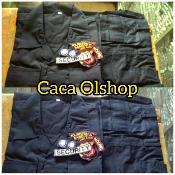 BajuSeragamSetelan PDL HitamBiru SatpamSecurity