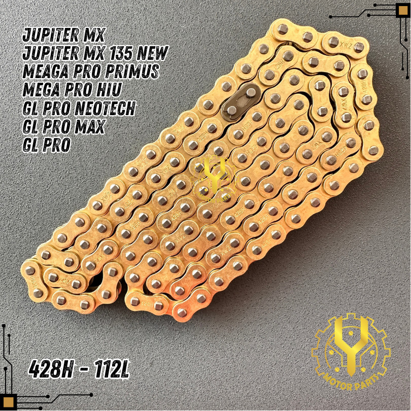 RANTAI RANTE RODA MOTOR 428H-112L JUPITER MX NEW  MEGAPRO PRIMUS HIU GL PRO NEOTECH GL MAX