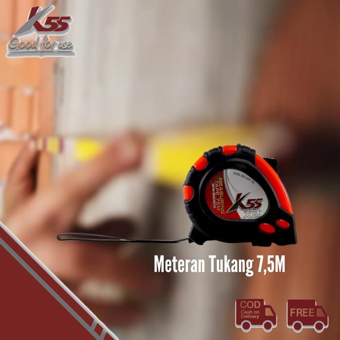 K55 Meteran Tukang Fengsui 7.5M / Rol Meteran / Measuring Tape
