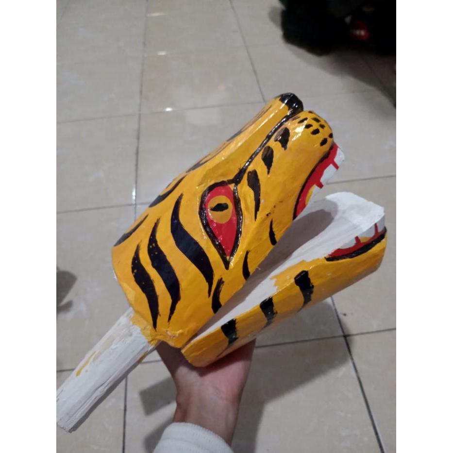 bantengan kepruk / barongan caplok anak-anak bahan kayu