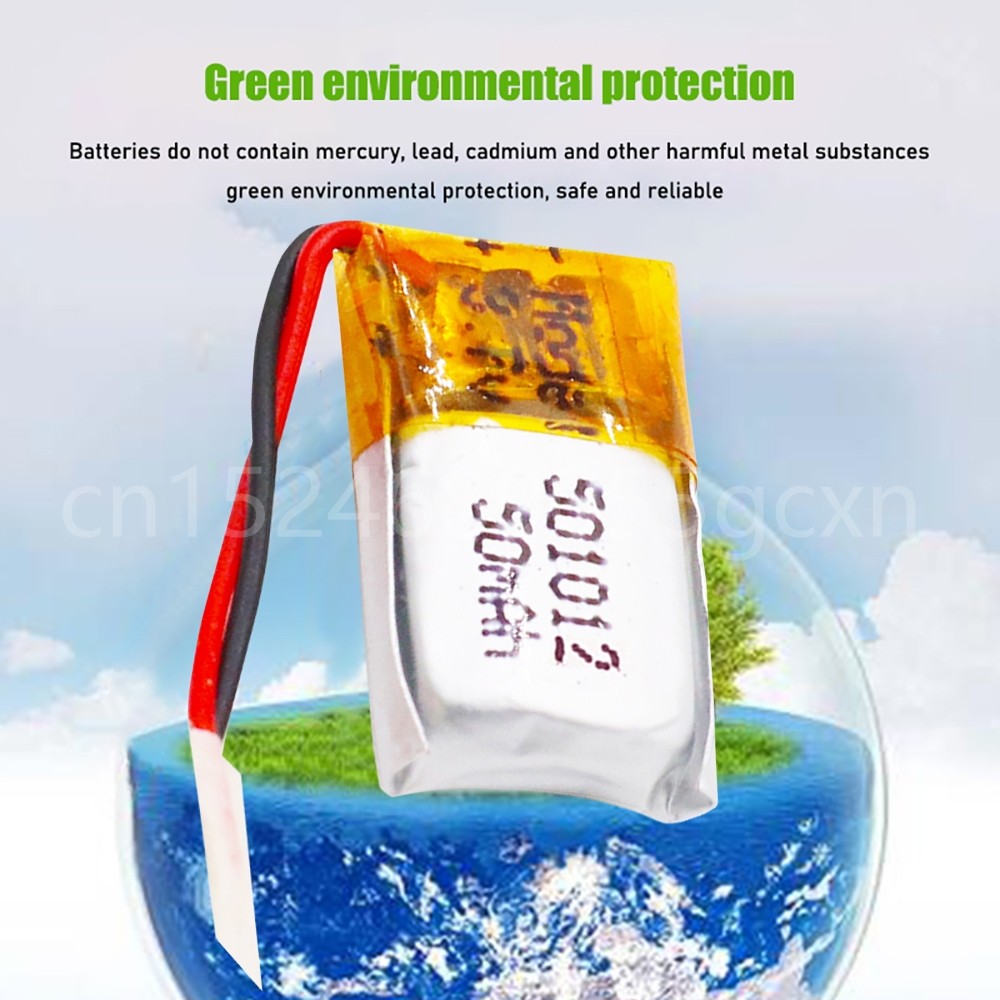 501012 3.7V 50mah Lithium Polymer Rechargeable Batteries for MP3 MP4 MP5 GPS Toy Bluetooth Headphone