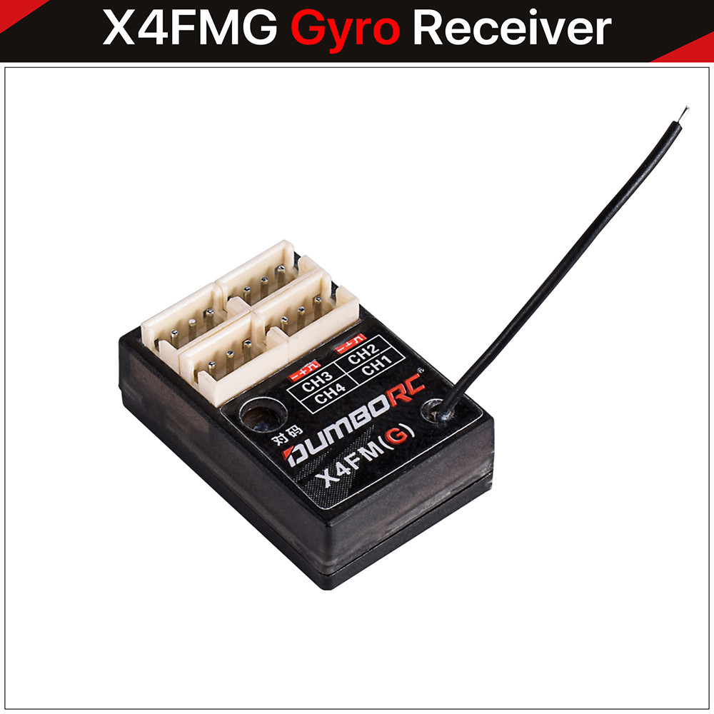 DumboRC Mini Receiver X4FM / X4FMG Gyro 4CH PWM Receiver for DumboRC X6 X6PM X5P X4 RC Transmitter M
