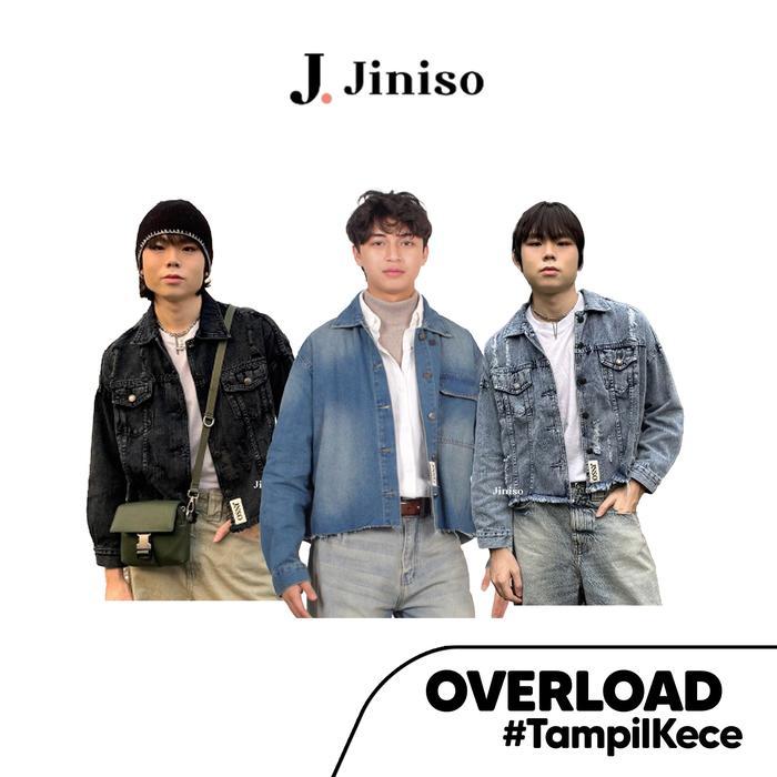 JINISO - Pria Oversize Jaket Jeans