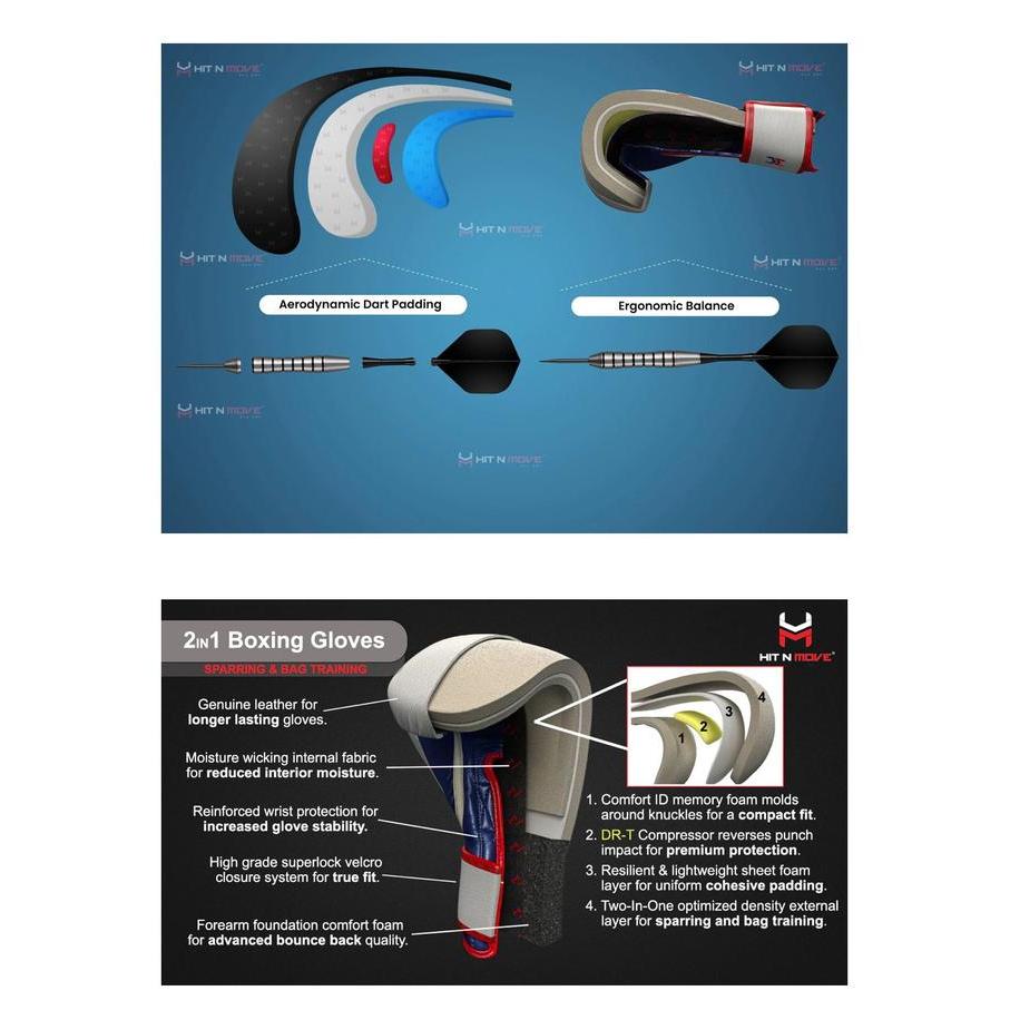 Sarung Tinju Hit N Move Pro Balance Gloves Lace Up / Boxing Gloves