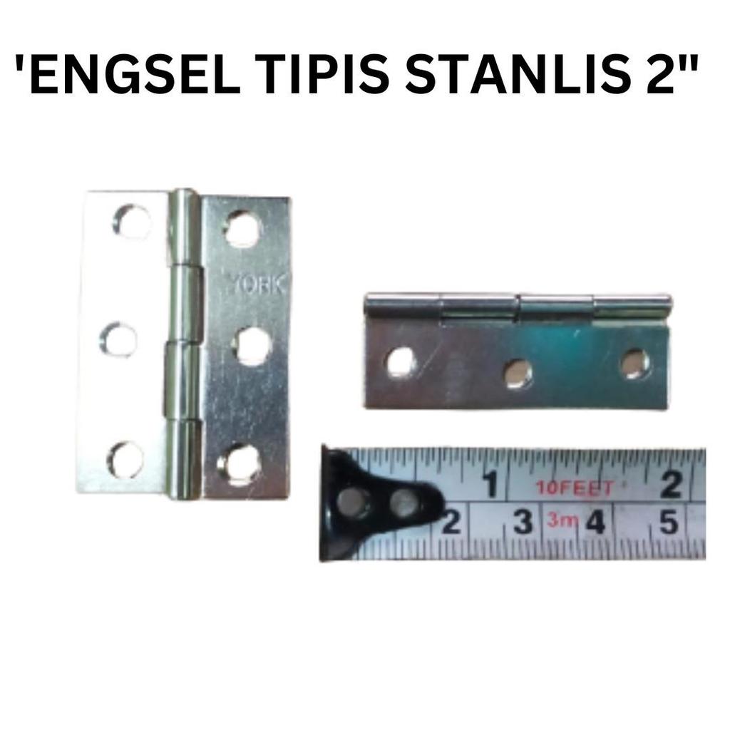 DDS480 - Engsel Kupu Mini Kecil 2" Inch STAINLESS Pintu Lemari Kayu Kotak Box Peti