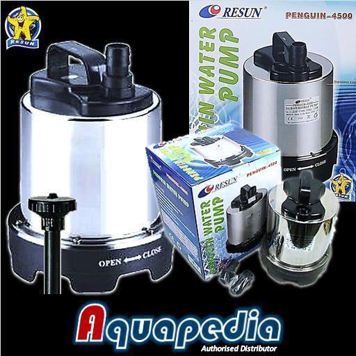 Resun Penguin-4500 Pompa Air Stainless Steel Aquarium Kolam Penguin4500