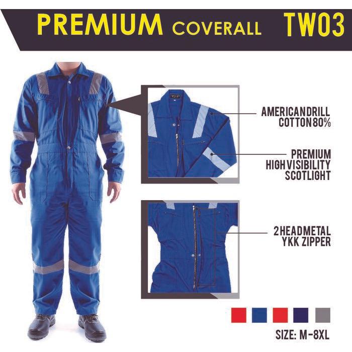 Tw03 Teamwork Coverall Premium Super Big Size Wearpack Kerja Safety