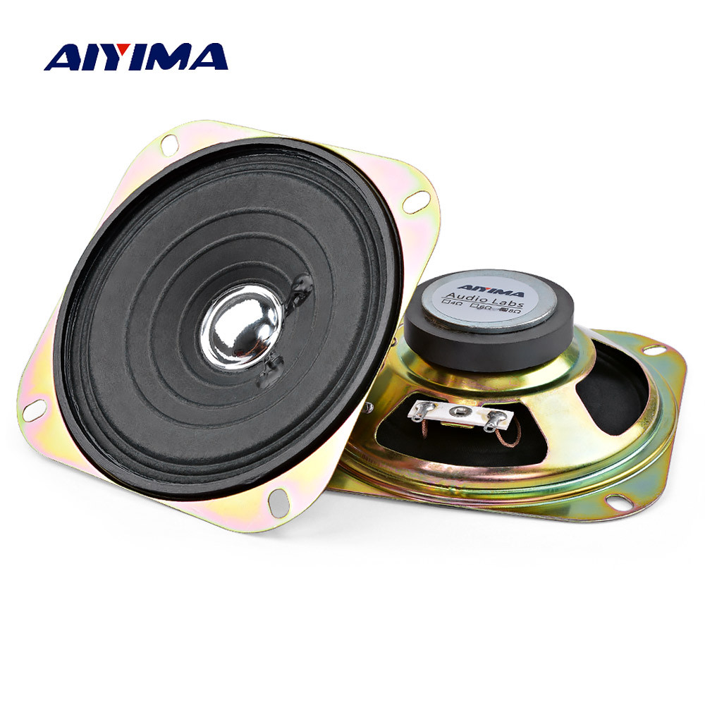 Aiyima 2Pcs 4 Inch Portable Audio Speakers Column Full Range Music Sound Speaker 8 Ohm 5 W