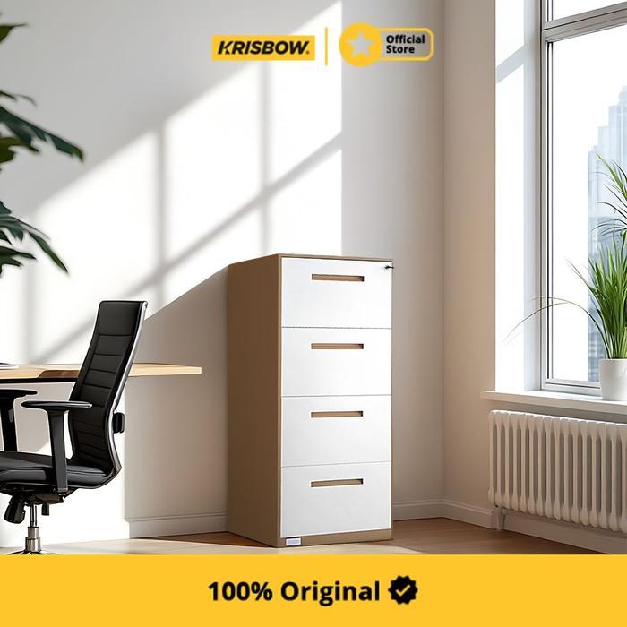 ORIGINAL KRISBOW FILING CABINET METAL - COKELAT/KREM READY STOCK