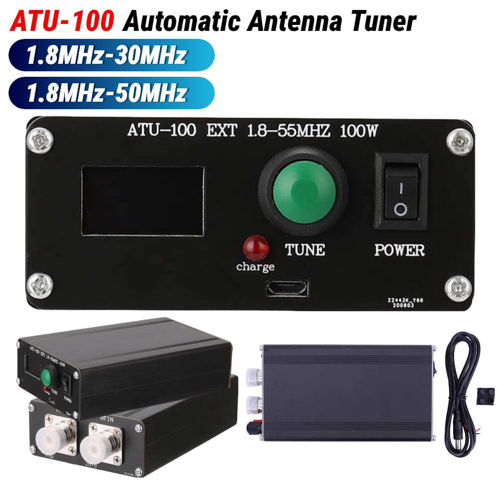 Atu-100 Hf Auto Tuner 1.8Mhz-30Mhz Portable Hf Antenna Tuner By N7Ddc+0.91 Oled Auto Antenna Tuner