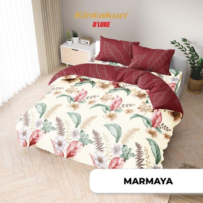 Kintakun D'luxe Bed Cover Set SPREI FLAT QUEEN NEW Edition Uk.160x200cm Tinggi 30 Dabel Karet Bantal