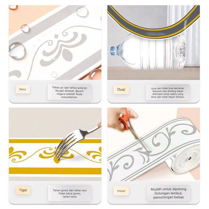 UNITY - List Wallpaper PVC Roll 10cm x 5meter List Stiker Dinding Roll Premium